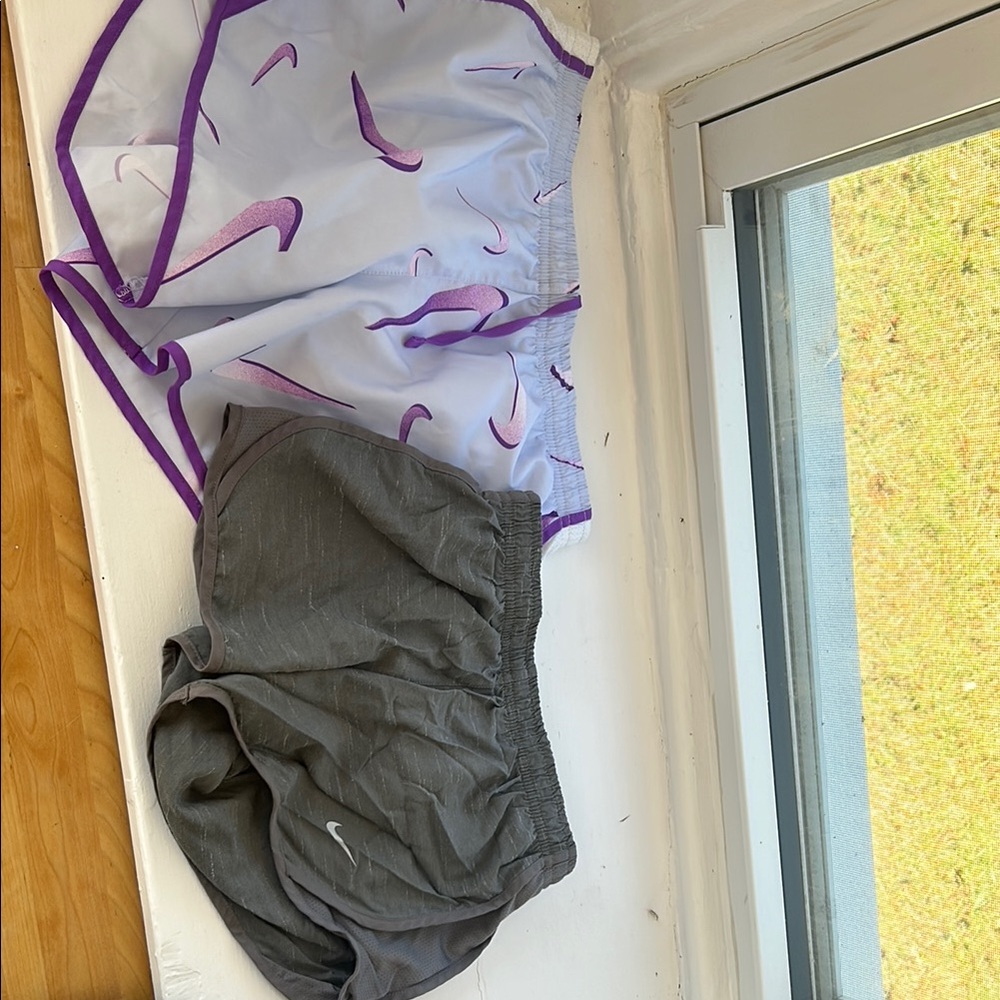 Nike Women's Athletic Shorts Set - Purple and Gray